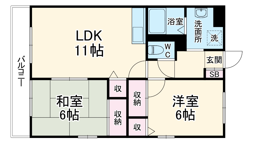 ボヌール上西Ⅲの間取り