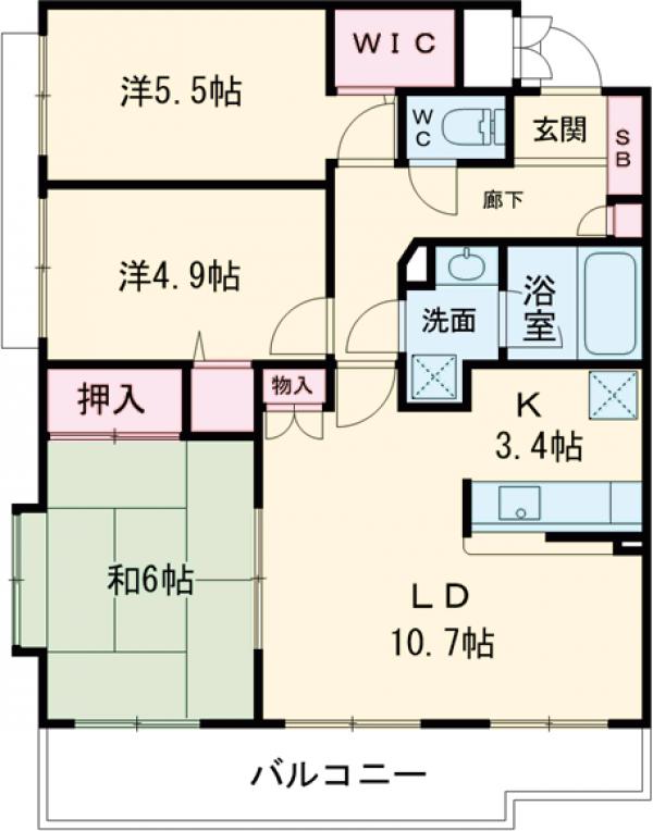 ファミールシティ武蔵関Ⅱ番館の間取り