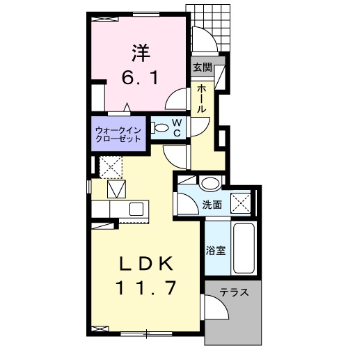 ガーデンハウス梅の里 Dの間取り