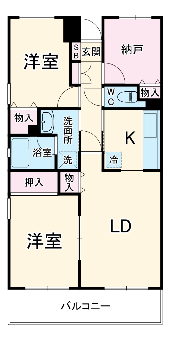 ソシア勝見田の間取り