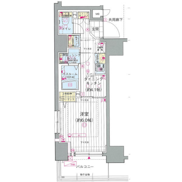 エステムプラザ川崎の間取り