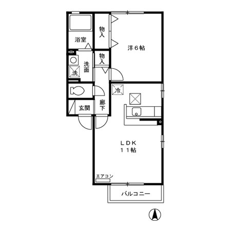 リヴェールノア Iの間取り