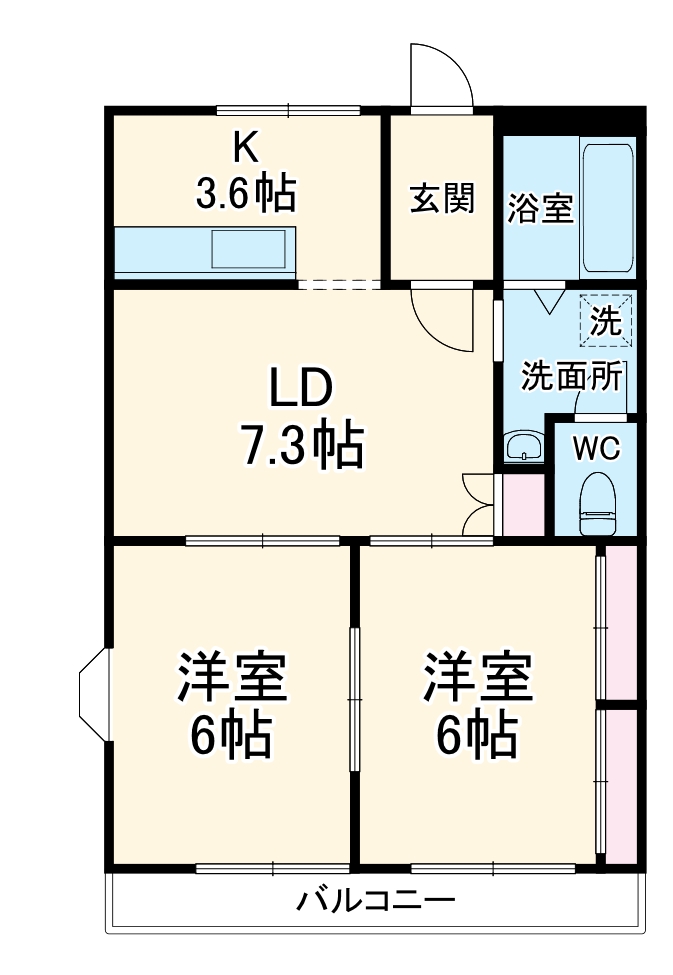 原宿の完工年月（1996年6月）築の賃貸マンションの間取り