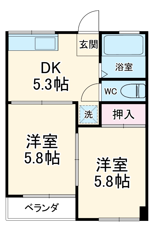 高鼻コーポの間取り