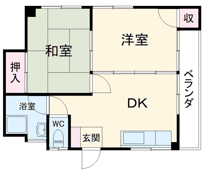 久米ハイツの間取り