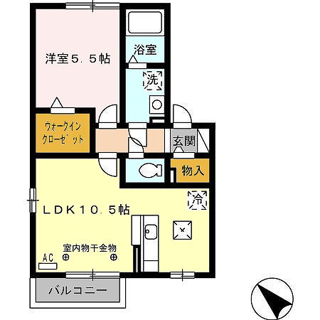 アメージング・フラッツ（Ａ・Ｂ・Ｃ）　Bの間取り