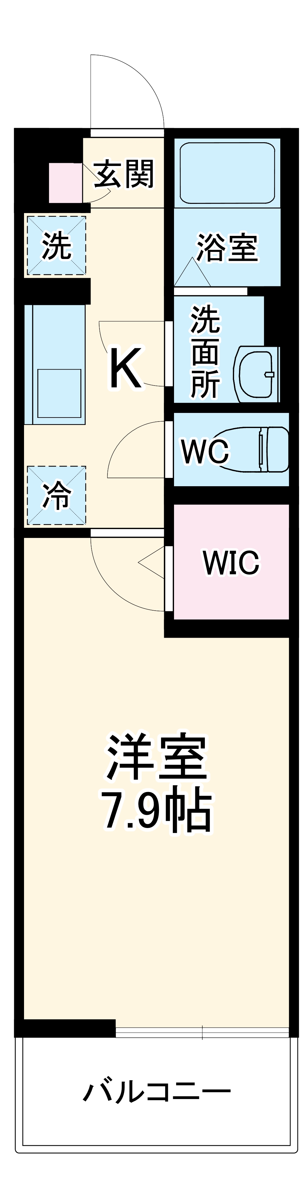 中和倉の完工年月(2021年6月)築の賃貸アパートの間取り