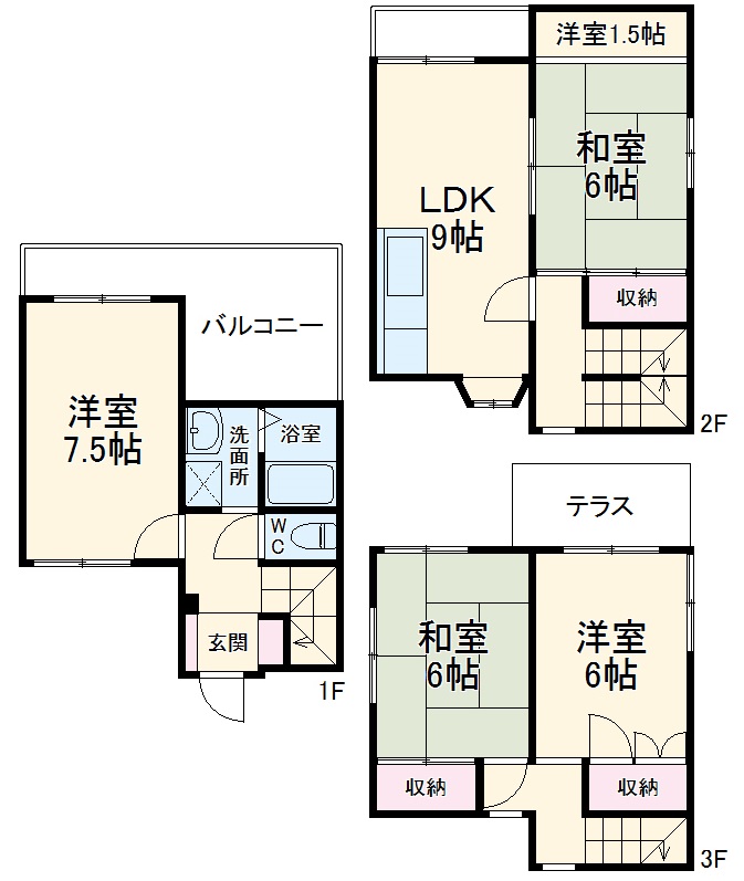 志水様貸家の間取り