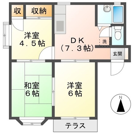 中村ハイツの間取り