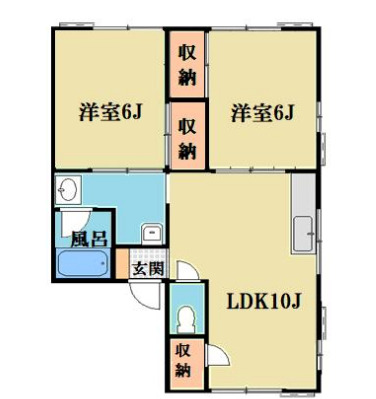 シティハイムチハルⅠの間取り