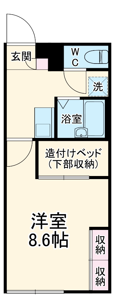 レオパレスクレール光優Ⅱの間取り