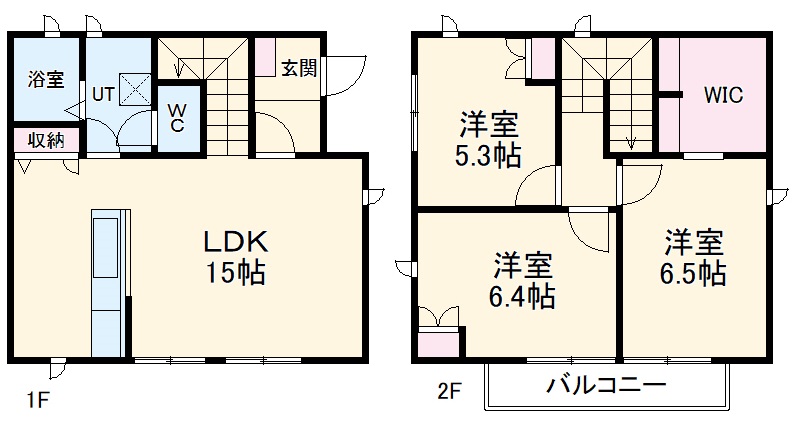 白岡市小久喜戸建A棟の間取り