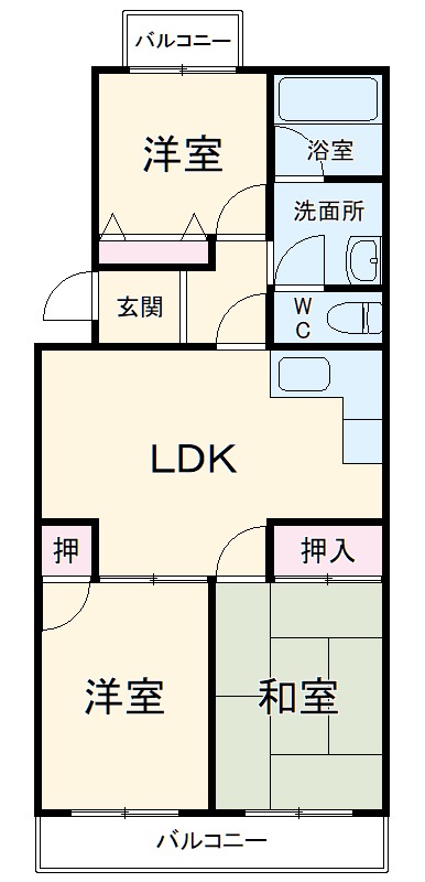 ダイヤモンドマンション1号館の間取り