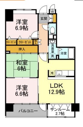 ソレイユ華の間取り