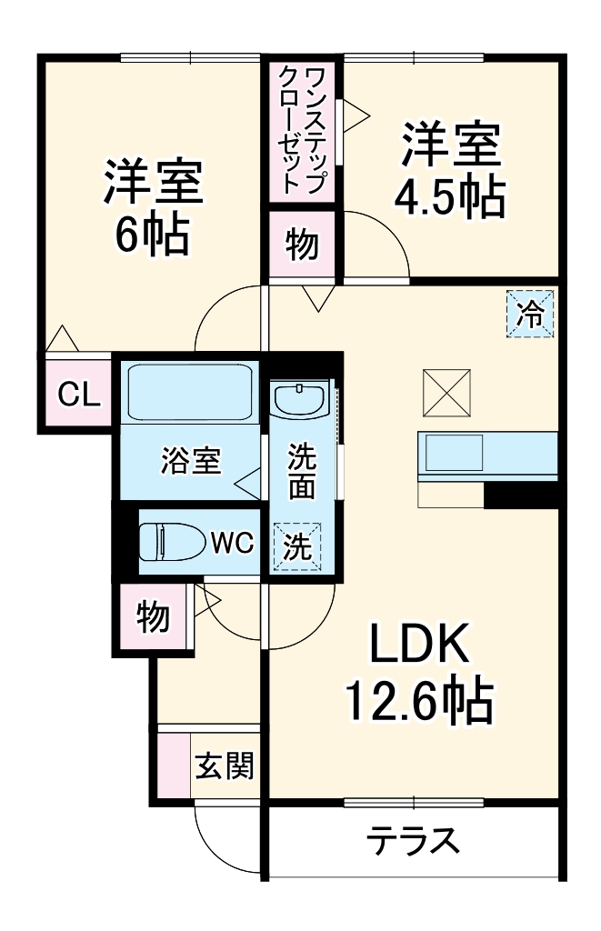 ガーデン島町東の間取り