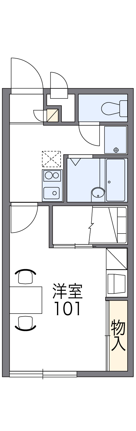 レオパレスリトル アイランドの間取り
