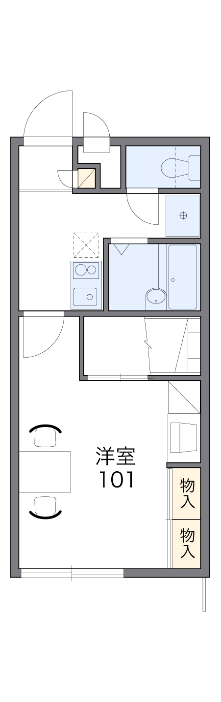レオパレス瀬戸口の間取り