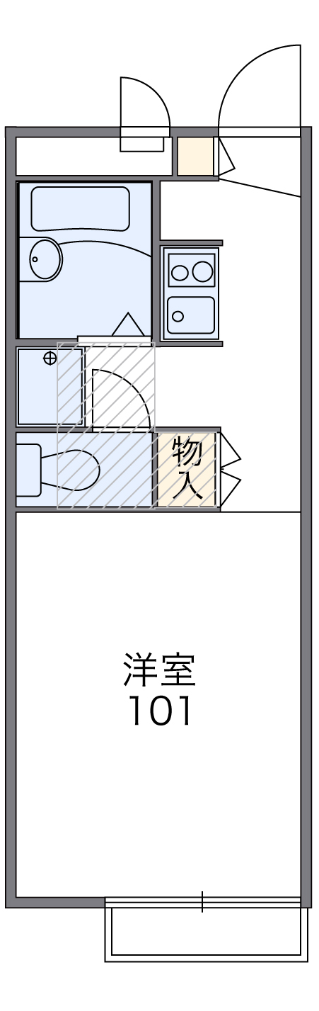 レオパレスタカネの間取り