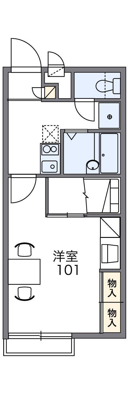 レオパレスウイング山の田Ⅰの間取り