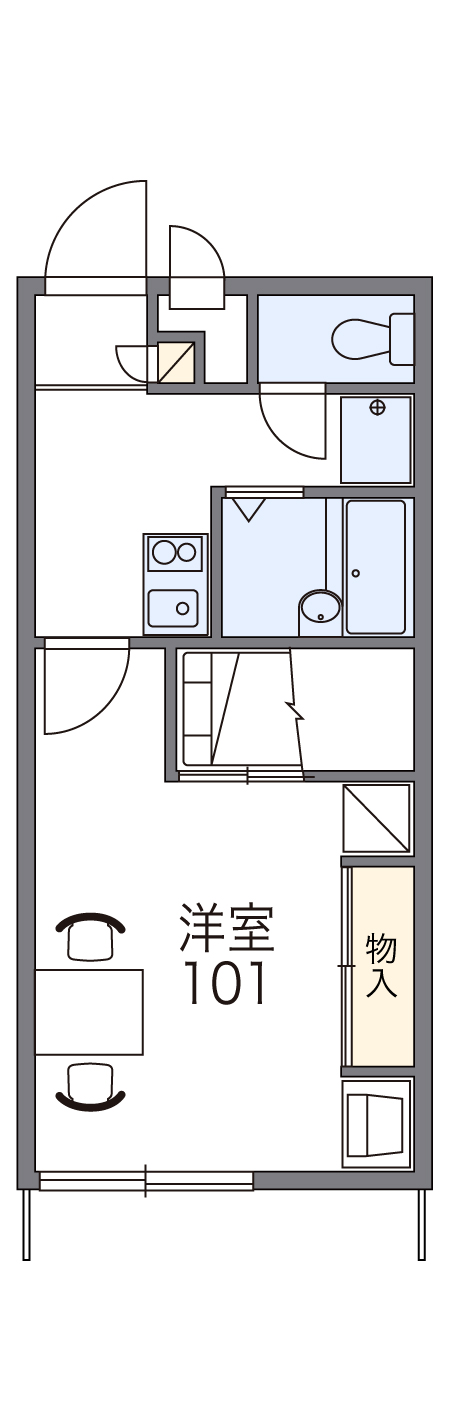 レオパレスコンフォートフカヤの間取り