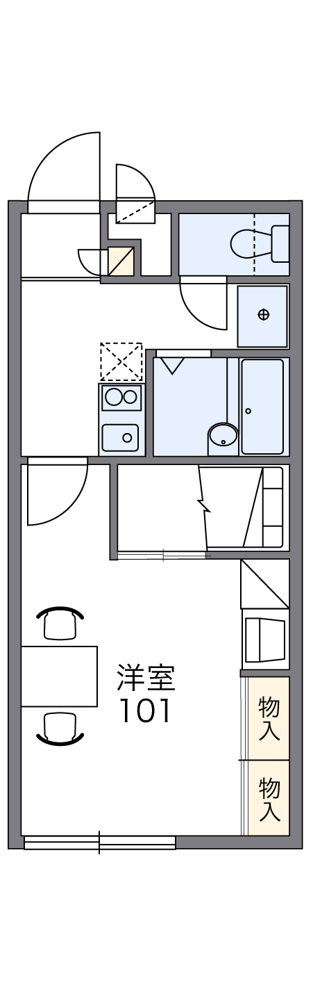 レオパレスSAKURA Ⅰの間取り