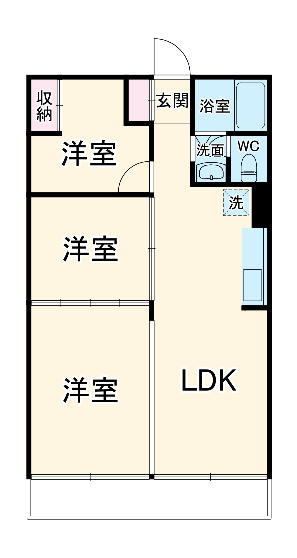 江ノ島フェアビュウの間取り