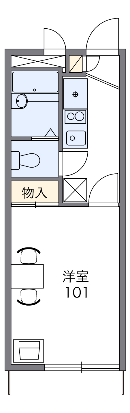 レオパレス湧泉の間取り