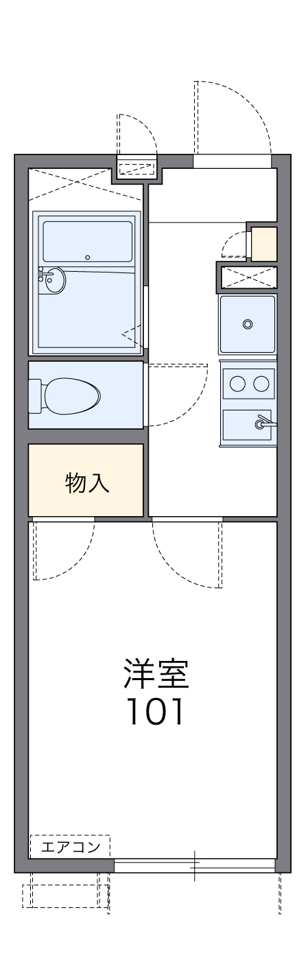 レオパレスコーエイ萩野の間取り