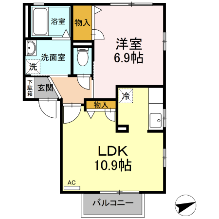 サニーコート保見南山 B棟の間取り