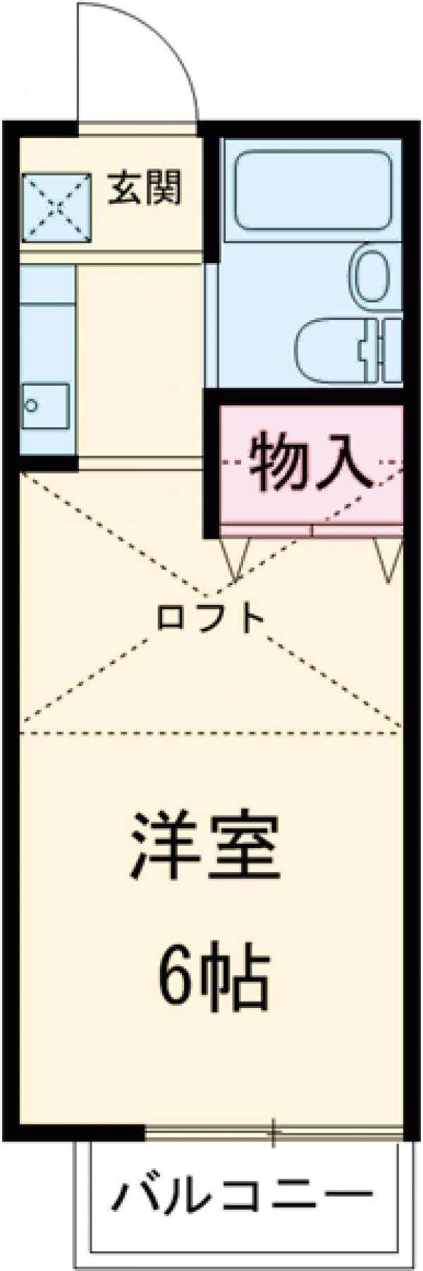 ヴィラ国立・203号室の間取り