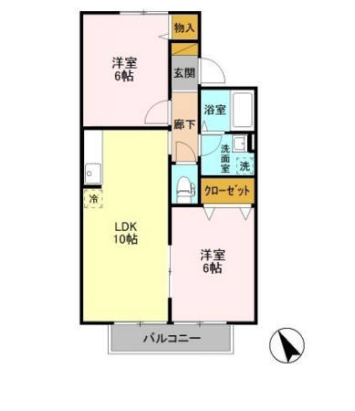 プリシェール逆井 Iの間取り