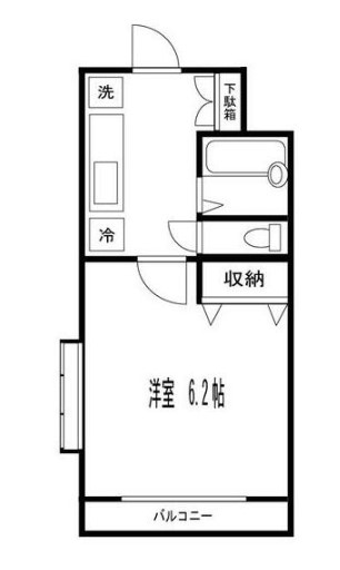 スカイパレス若宮・207号室の間取り