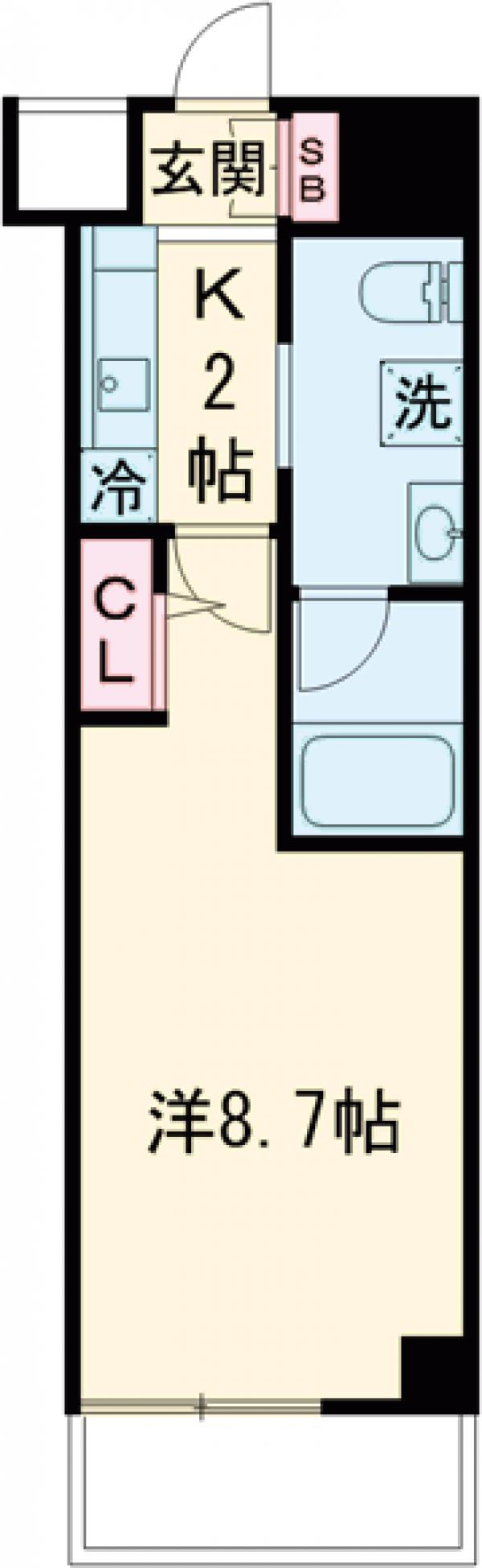 メインステージ上野毛Ⅱの間取り