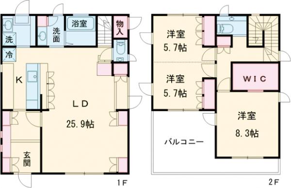杉並区南荻窪1丁目戸建ての間取り