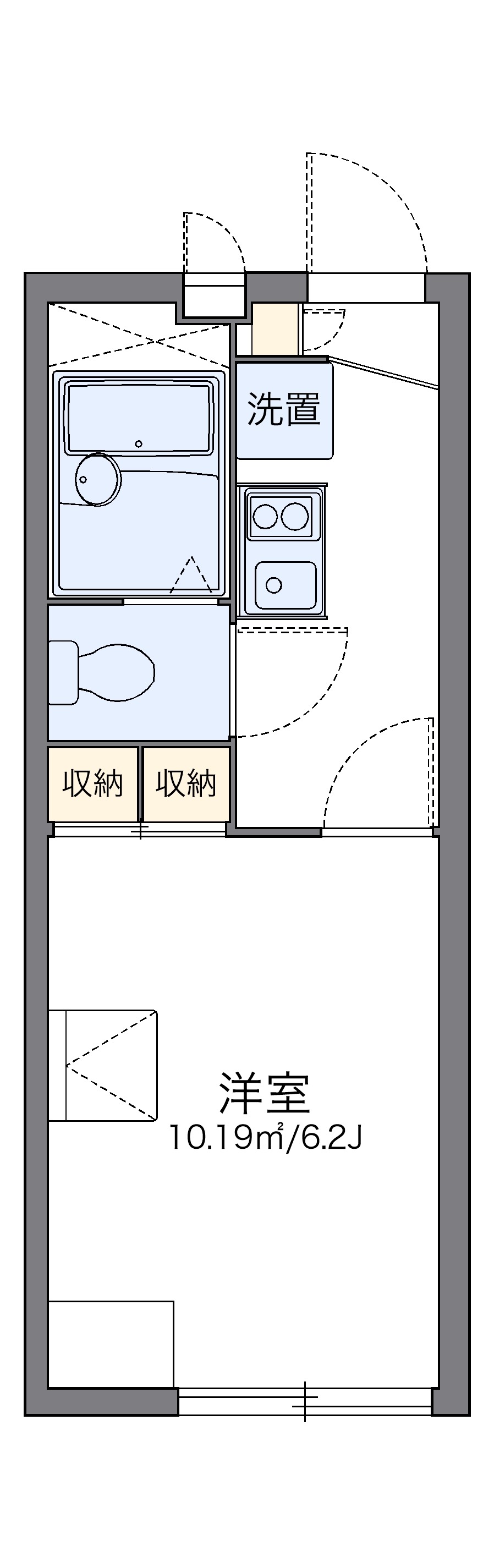 レオパレスピーヌス・107号室の間取り