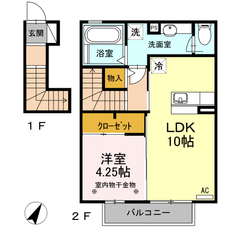 メゾンコリンベールAの間取り