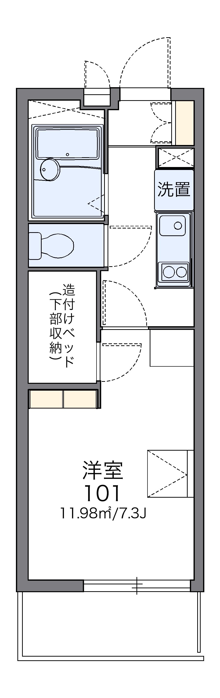 レオパレス水向の間取り