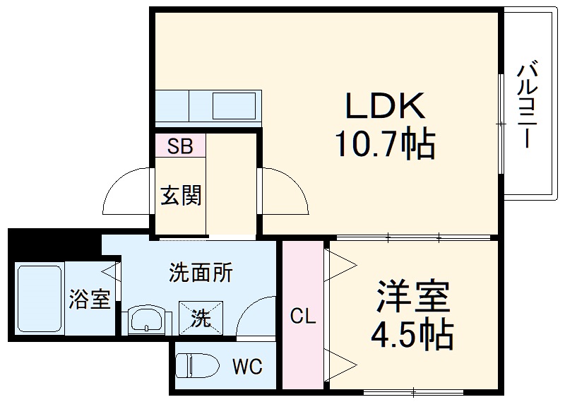 スクエアプレイス豊中の間取り