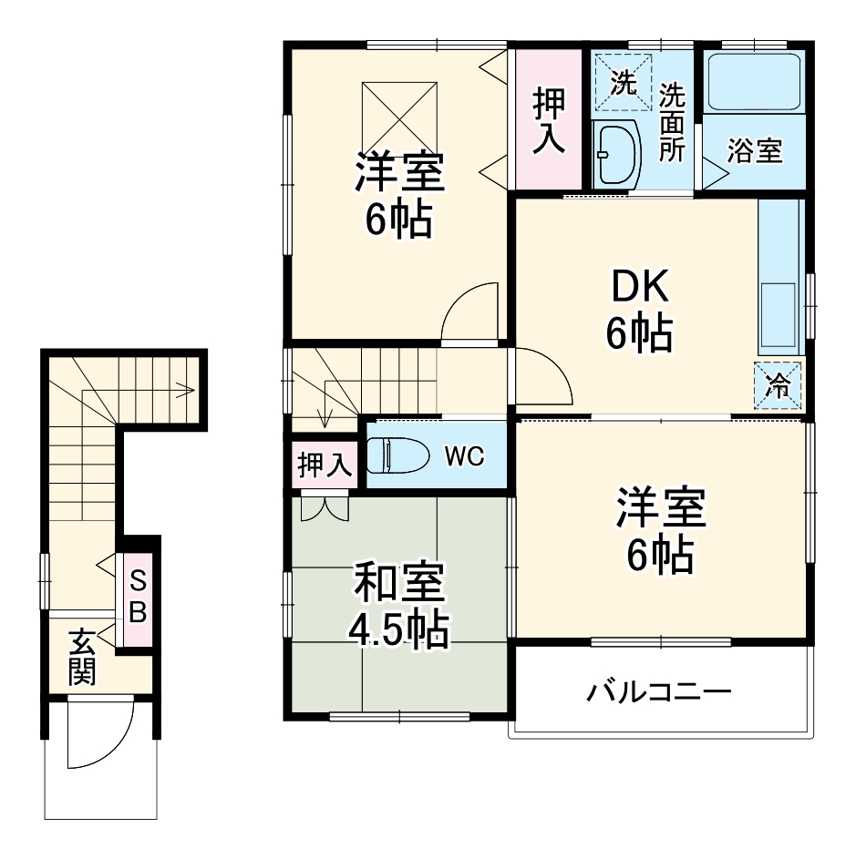 ライブリー北丸子B棟の間取り