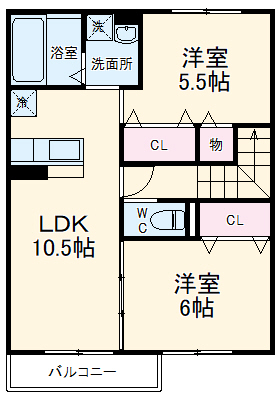 アビタシオンプリュネⅡの間取り