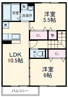 アビタシオンプリュネⅡの間取り
