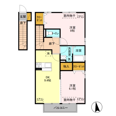 ブライトグローブ Nの間取り