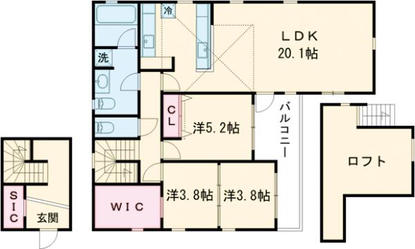 Ｌａ　Ｒｅｃｏｌｔｅ　目黒南の間取り