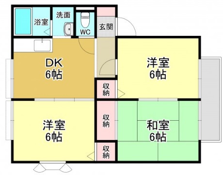 フラワーガーデン Bの間取り