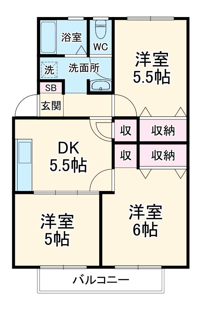 ドリームハイツカワセⅡの間取り