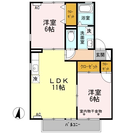 メゾンそうでⅡの間取り