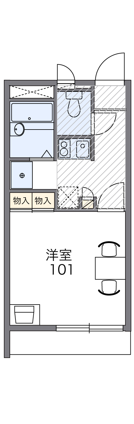 レオパレスあらまきの間取り