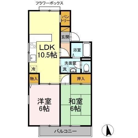 セジュールハイツⅡの間取り