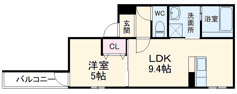 フジパレス末広町Ⅰ番館の間取り