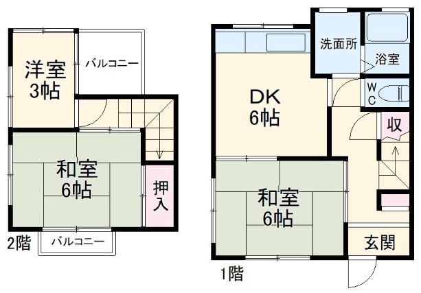 ジャパンビル西富の間取り
